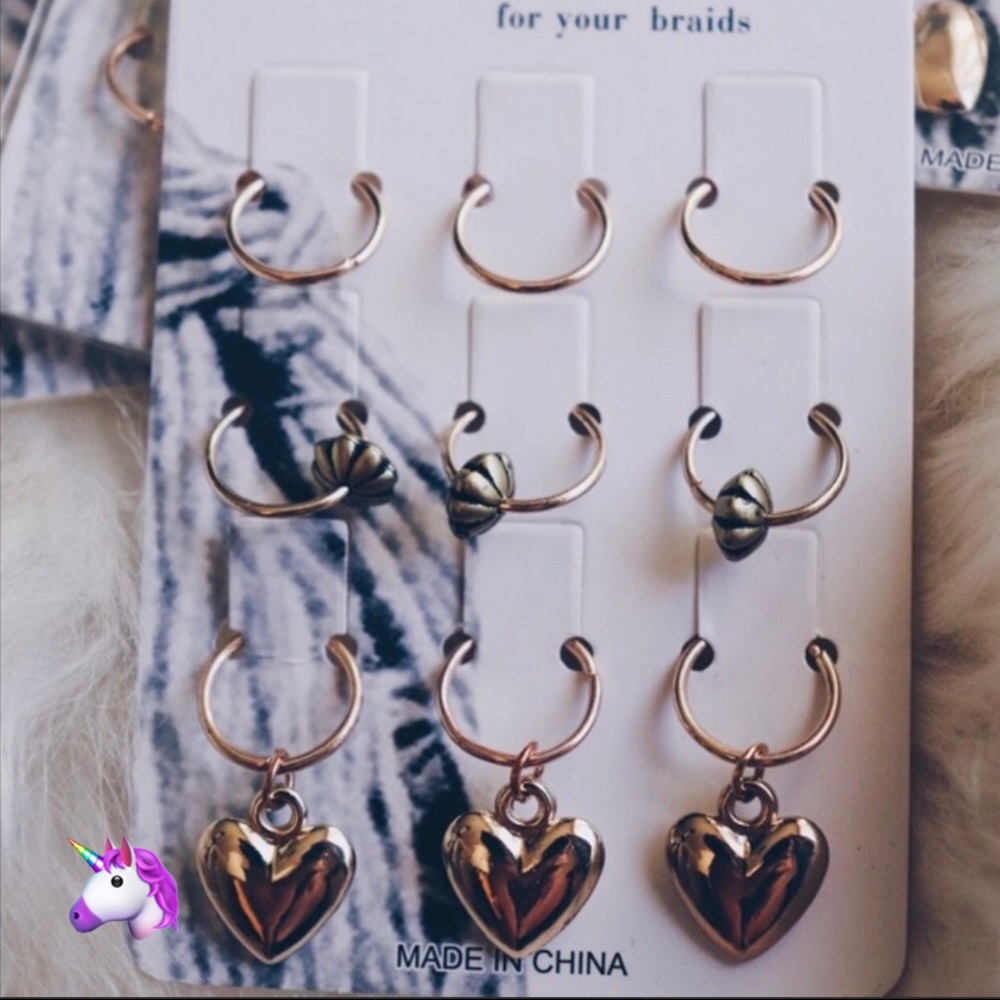 NEW Gold Hair Rings - 4 for $20!